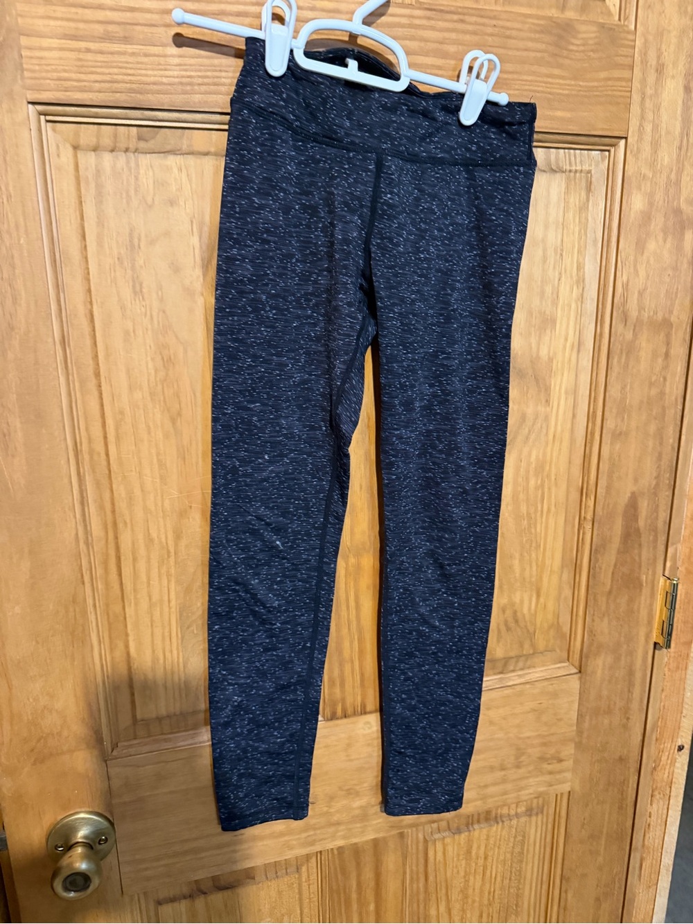 90 Degree By Reflex Kids Black Heather Stretch Leggings